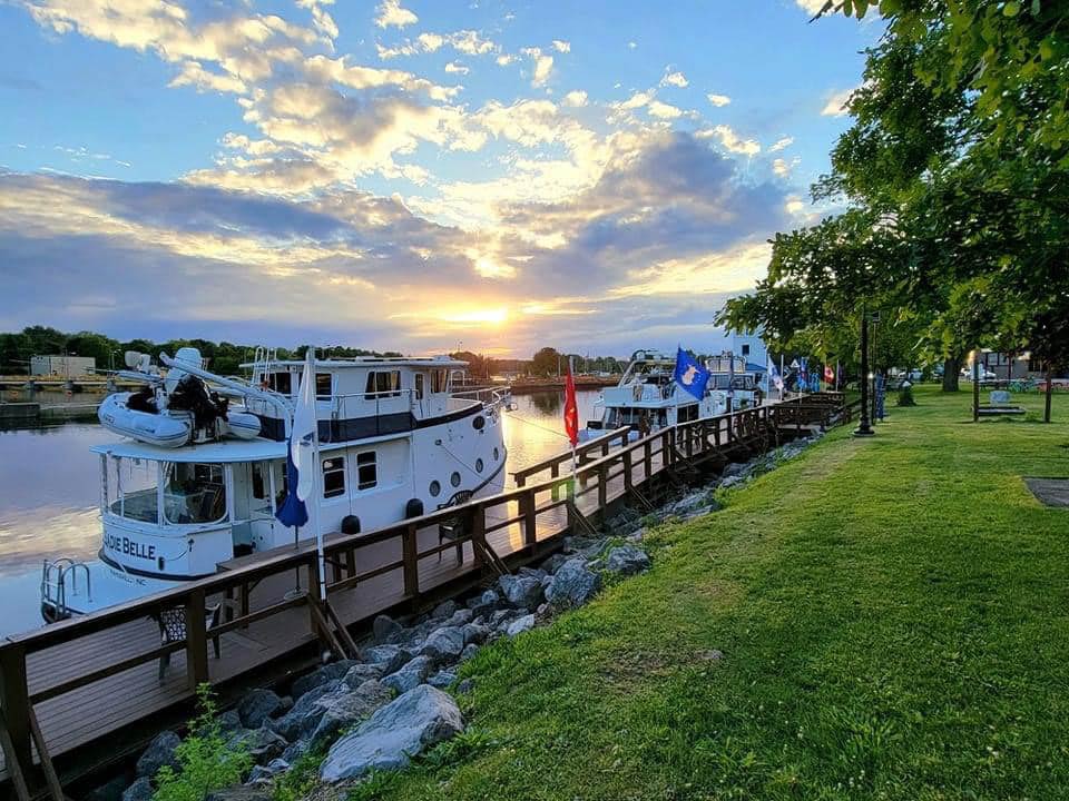 Boats on the shore of Phoenix NY